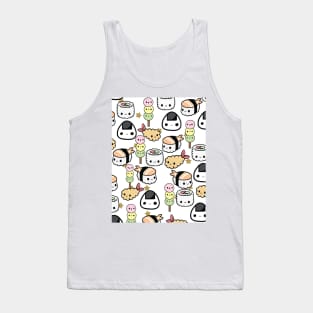 Kawaii Sushi- gold stars Tank Top